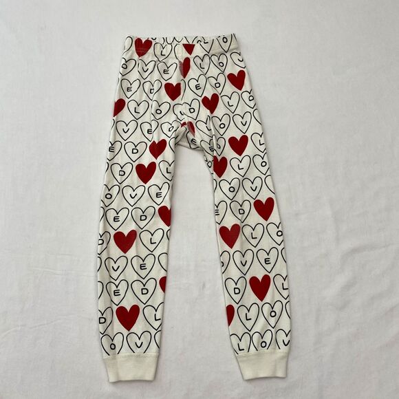 Hanna Andersson Pajamas Set Girls 5 Heart Love Organic Cotton Valentines Day PJ - Picture 5 of 8